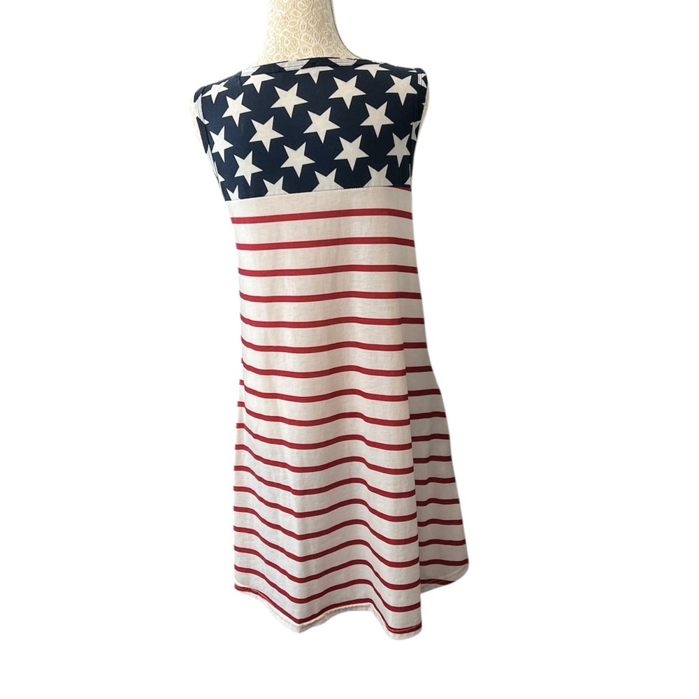 Patriotic Stars and Stripes Sun Dress with Pockets EUC - Picture 2 of 5